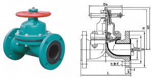 襯膠隔膜閥G41J-10 DN150 PN1.0MPa生產(chǎn)廠家